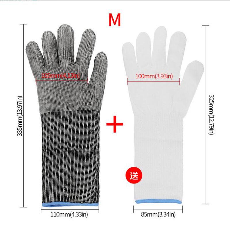 Chainmail Gloves Kitchen Gloves For Cutting Stainless Steel Wire Safety Cutting Accessories Safety Work Gloves For Meat Cutting