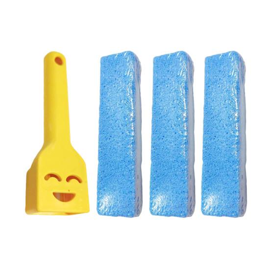 Pumice Stone Toilet Bowl Cleaner with Handle Efficiently Removes Hard Water Rings Calcium Buildup Pumice Stone Scrubber