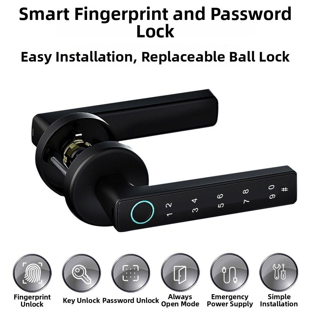 Fernverriegelung Intelligentes Fingerabdruck-Türschloss Bluetooth Biometrisches Türschloss Wohnungsgrundriss