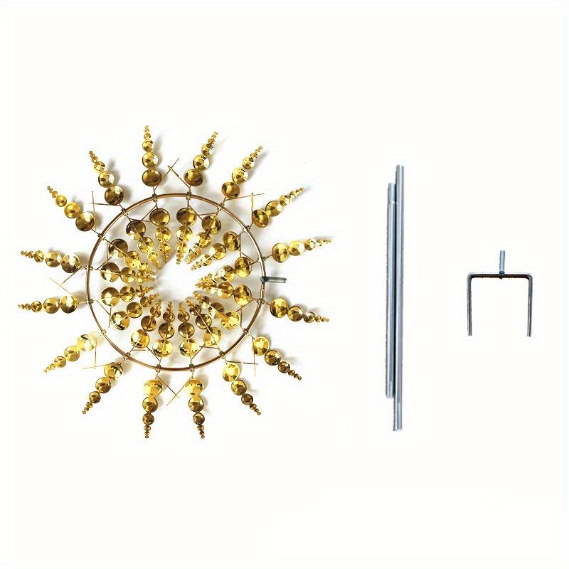 

1 шт. Волшебная кинетическая металлическая мельница-вертушка, уникальные ловцы ветра, креативное патио, сад, газон, украшение для двора золотой