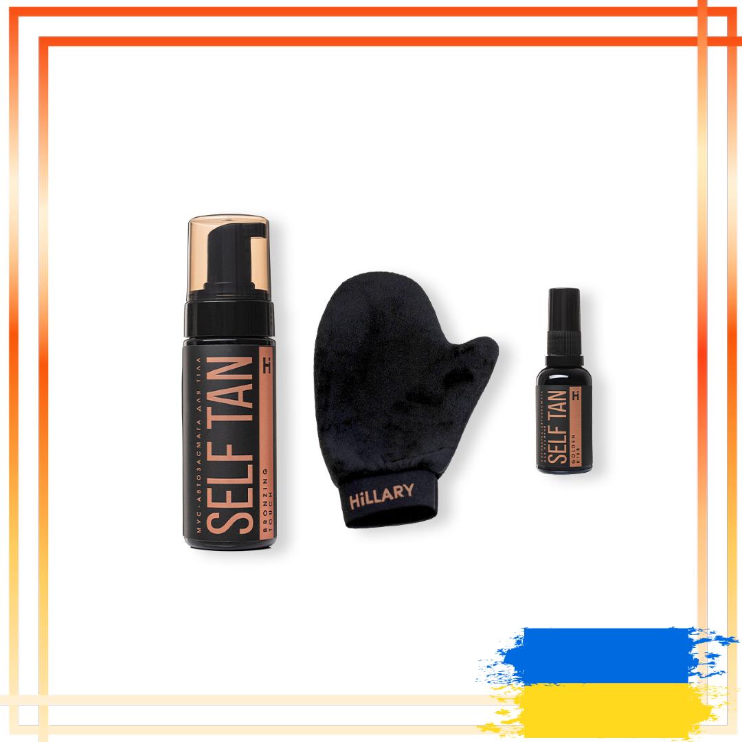 

Комплекс для автозасмаги обличчя і тіла Hillary Self Tan + Рукавиця-аплікатор