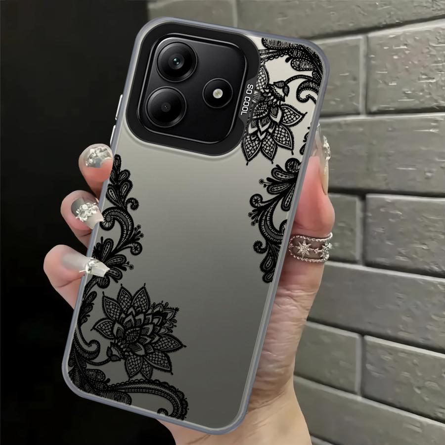 

Back Phone Cover Case for Xiaomi Mi 11 Lite 12T Pro 13T Black Lace Patter Xiaomi 13T
