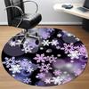 1pc Winter Snowflakes Office Round Rug, Non-slip, Soft and Durable Office Rug for Interior Decoration, Perfect for Office, Beautiful Decoration yy2603