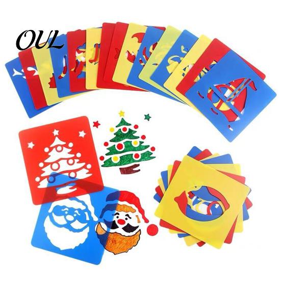 6 Piece Stencil Set Pcs Painting Template Stencils, 5.5x5.9 Inch Washable Reusable DIY Art And Craft Stencils for Wood Paper Fabric, Home Decor