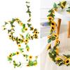 Long-lasting Artificial Flower Garland Sunflower Vine Garland Maintenance-free