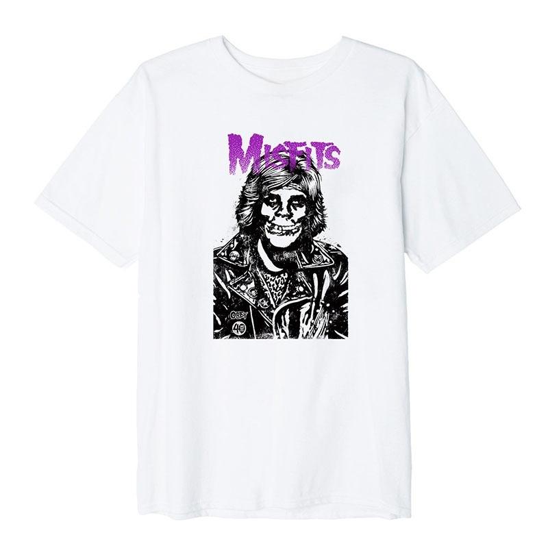 Misfits Fiend Club Tee Short Sleeve T-Shirt Couple with The Same Trendy Couple Outfit Breathable Sweat-absorbing Versatile
