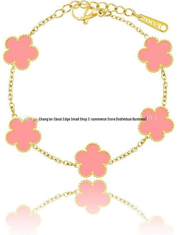 Браслет-клевер с покрытием из 18-каратного золота и перламутром 18K