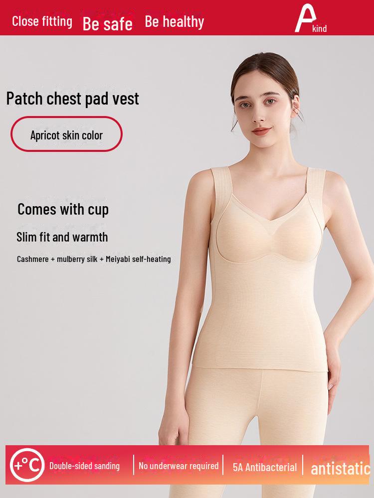 

Женский утепленный жилет с V-образным вырезом из немецкого бархата и нагрудной накладкой для осени и зимы XL