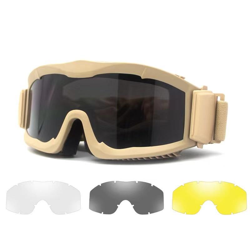 

#73 Тактические очки с солнцезащитными очками из 3 линз 10*20cm хаки