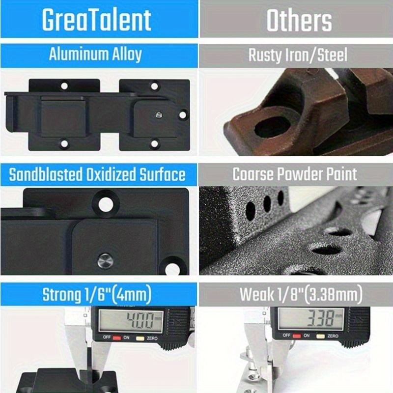 Heavy Duty Metal Flip Latches Adjustable Gate Bar Latch with Padlock Holes for Wooden Door Security Cabinet Furniture, Lock Set