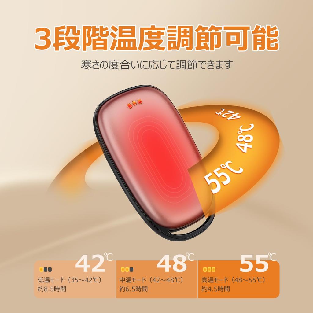 New Rechargeable Adjustable 6000mAh High Rapid Mobile Cold Perfect for and the Office "2025 Model" Heater, Temperature, Slim, Compact, Capacity,
