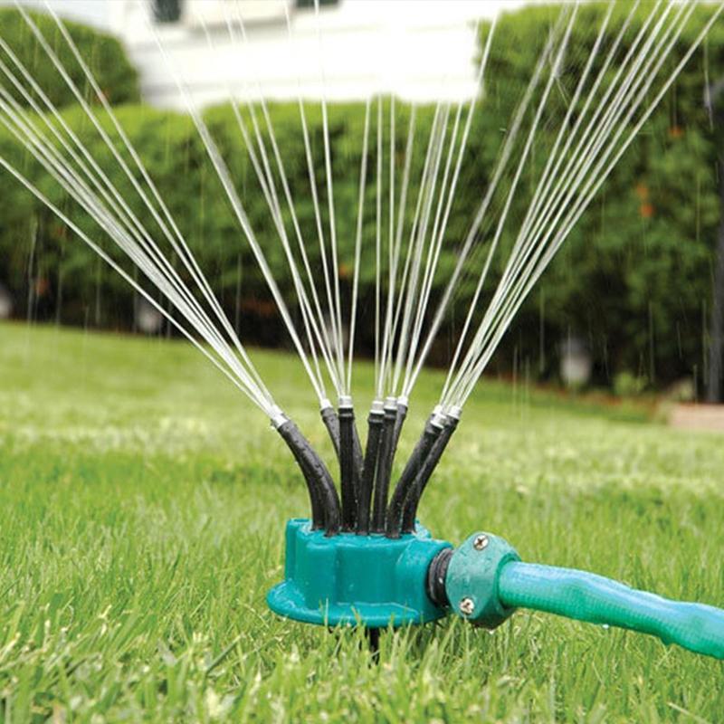 360° Flexible 12 Tubes Garden Yard Lawn Water Sprinkler Watering Sprayer System