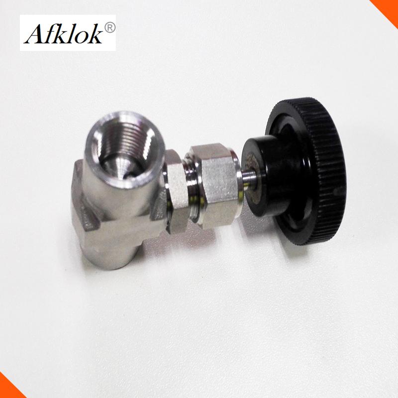 6000PSI Mini Air Needle Valve Stainless Steel Gas NPT Female On/Off 1/8", 1/4", 3/8", 1/2", 3/4"