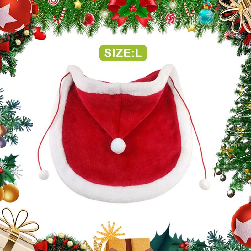 Cat Dog Christmas Costume Santa Hat With Scarf &Small Dogs - Funny Santa Hat And Scarf Outfit For Holiday Photos