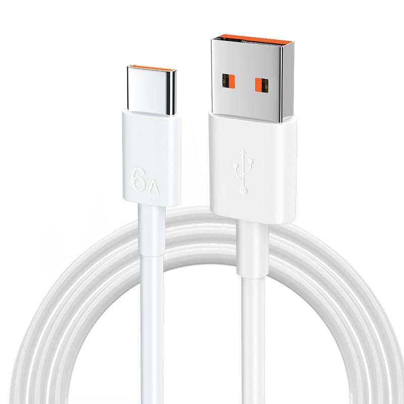 66W Super Fast Type-C Charging Cable for Xiaomi, LeEco, Huawei - 6A High-Speed Charge