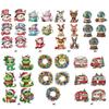 5/6Pcs Acrylic Special Shaped Christmas Theme Hanging Diamond Art Kits Rhinestone Diamond Art Window Pendants Bedroom Decoration