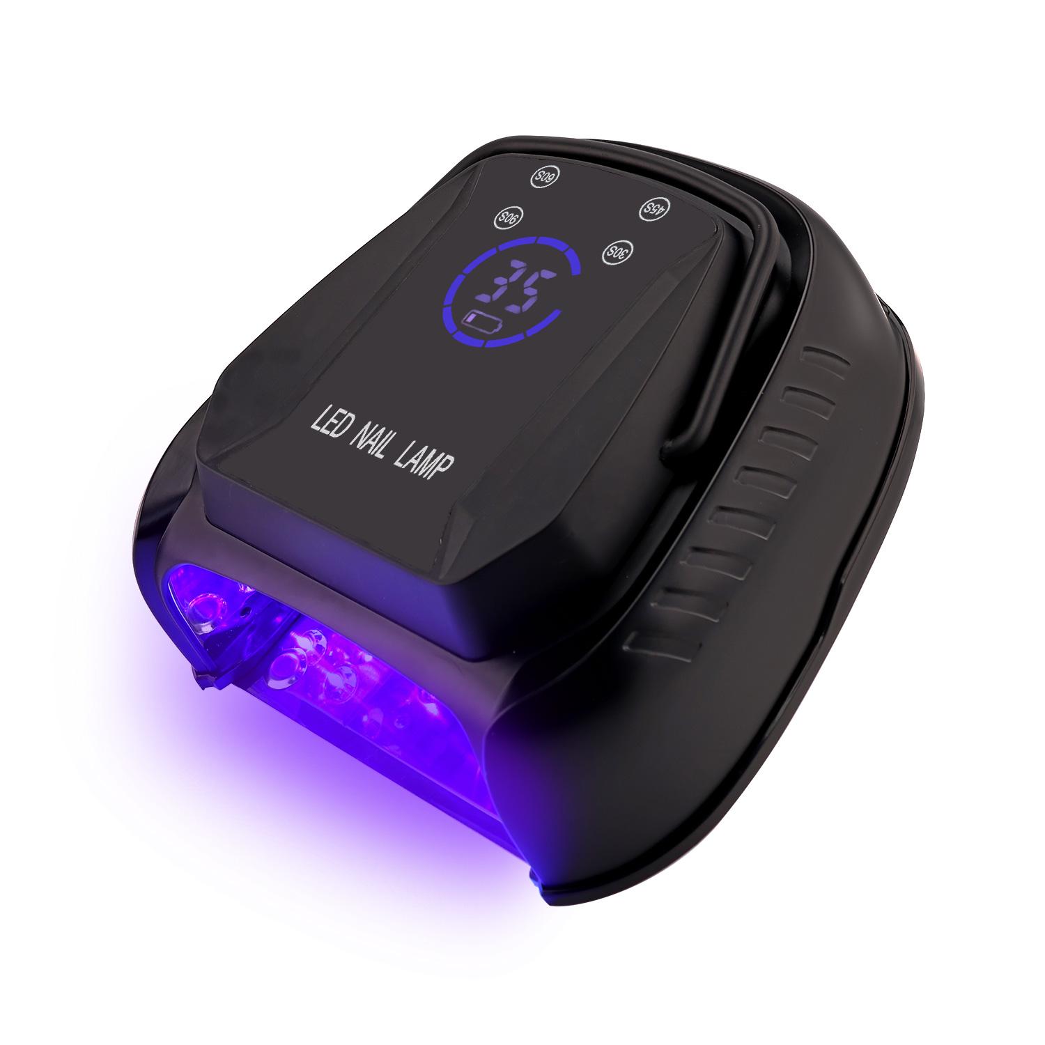 

BEPAN 72W Rechargeable LED Lamp Wireless Battery Manicure Pedicure Powerful LEDs Curing Light Cordless Nail Dryer Fast Drying Gel US чёрный