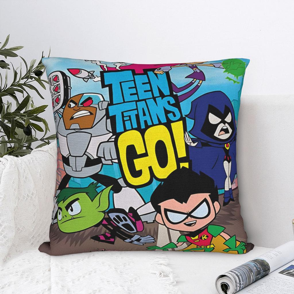 Teens Titans Go Beast Boy Pillow Cover Product Soft Cushion Cover Decorations Pillow Case Cover Living Room Multi-Size