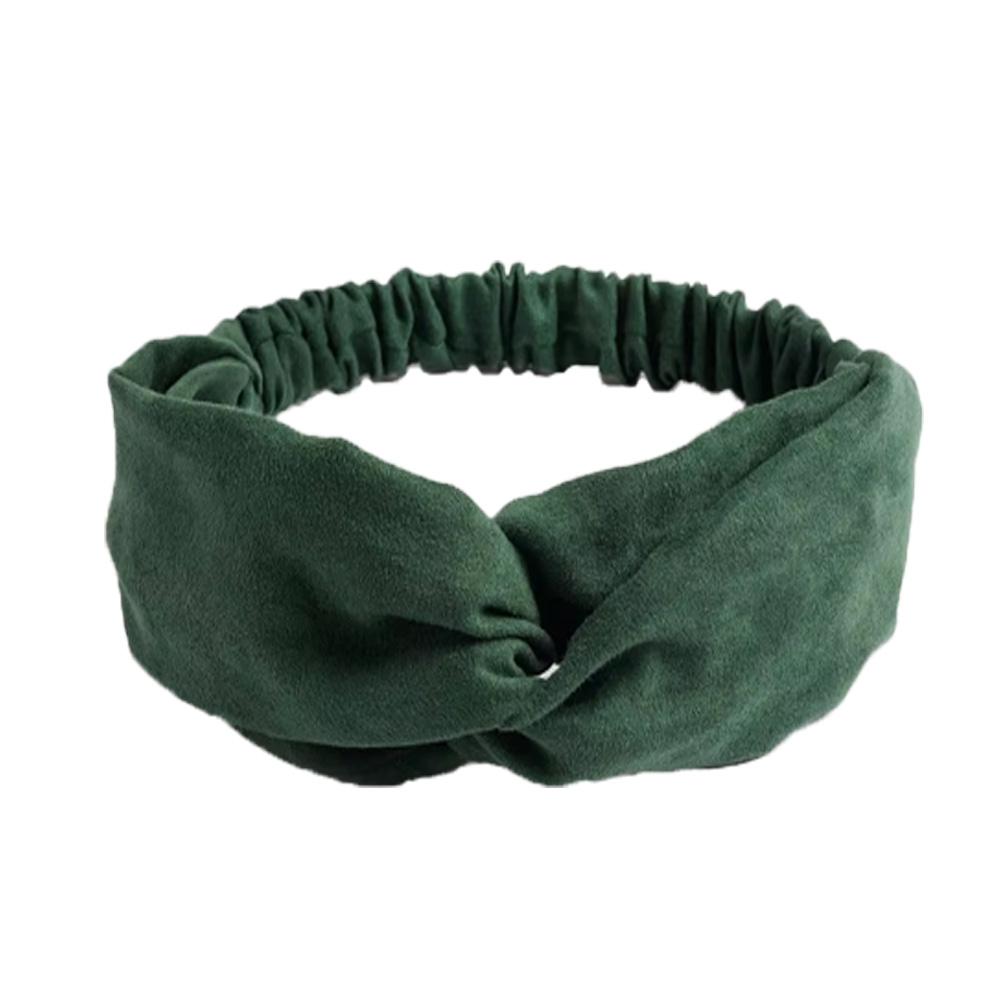 Solid Headbands for Women Twist Knotted Boho Suede HairYoga Workout Head Bands For  Sweet Bow Headwrap Vintage Hair Accessories