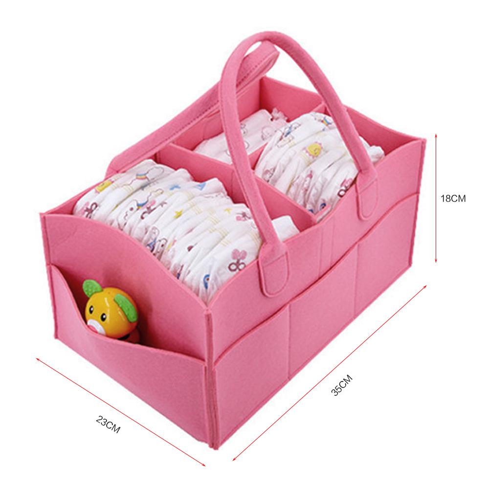Buy Portable Baby Infants Nappy Felt Storage Bag Organizer Basket at