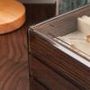 Rings Necklace Wooden Jewelry Box Transparent Window Square Jewelry Box Jewelry Storage Case  Gift