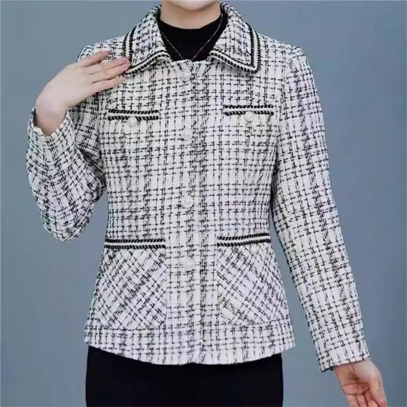 

Stylish Spring & Autumn Retro Short Jacket for Mothers 2XL белый