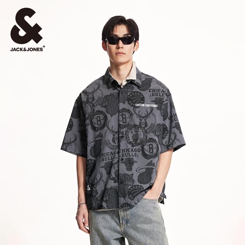 JACK&JONES NBA Eastern Conference Logo Loose Fit Short Sleeve Shirt