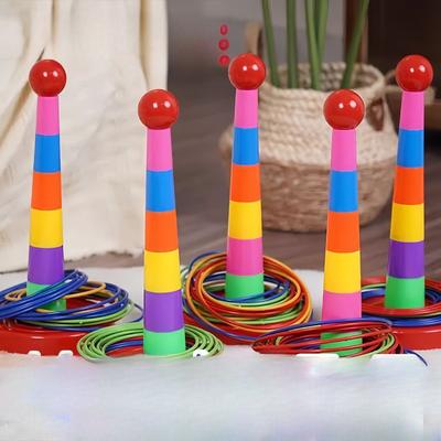Parent-child Interactive Throwing Ring TossTower Indoor and Outdoor Kindergarten Competition Games Children's Street Vending Toys