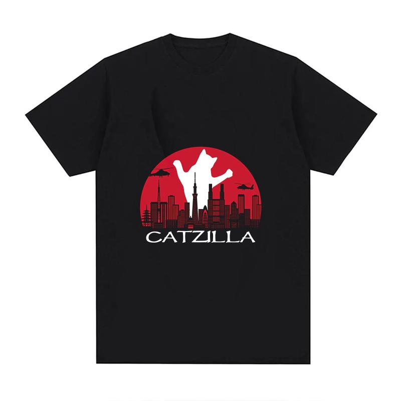 Catzilla Tshirt Unisex Unisex Plus Size Fashion Oversized Breathable Oneck Casual Streetwear Harajuku Summer Unisex Tees