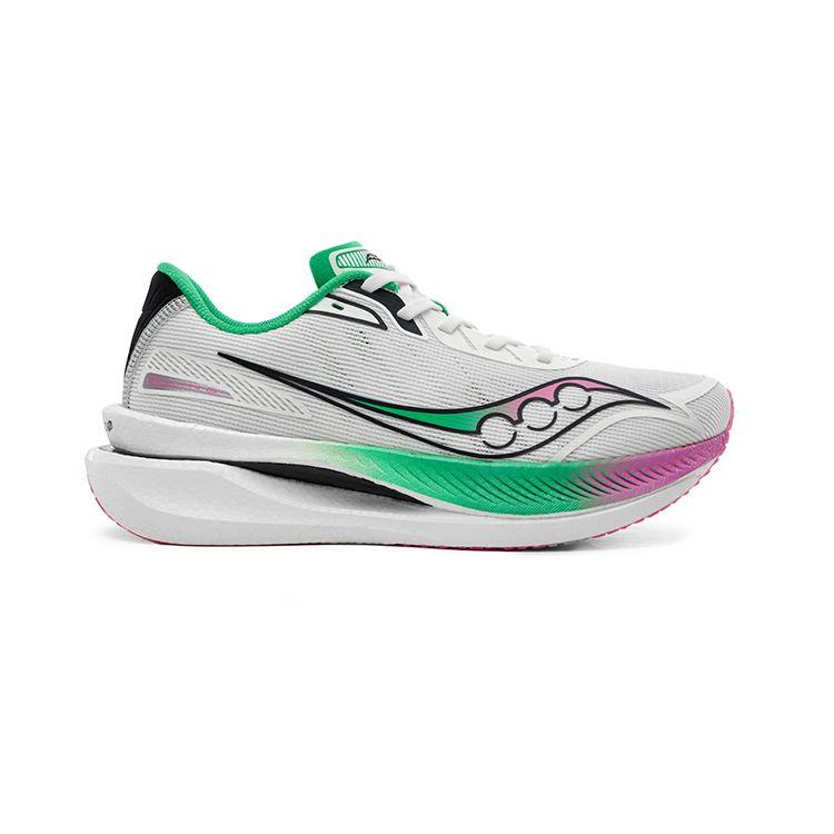 SAUCONY Idling Cruise Lightweight Shock Absorbing Non-Slip Low-Top Casual Running Shoes Unisex Sneaker White Pink Green S28191-2