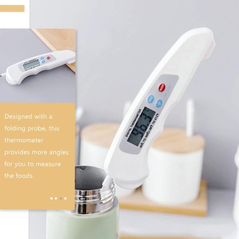 Backofenfeste digitale Lebensmittelthermometer mit klappbarer Spitze für Fleisch, Backen, Frittieren, Flüssigkeitstemperaturmessung und Lagerung