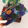 Brieftasche Stickerei Haspe Verschluss Blume Baumwolle Stickerei Haspe Beutel Brieftasche für Party