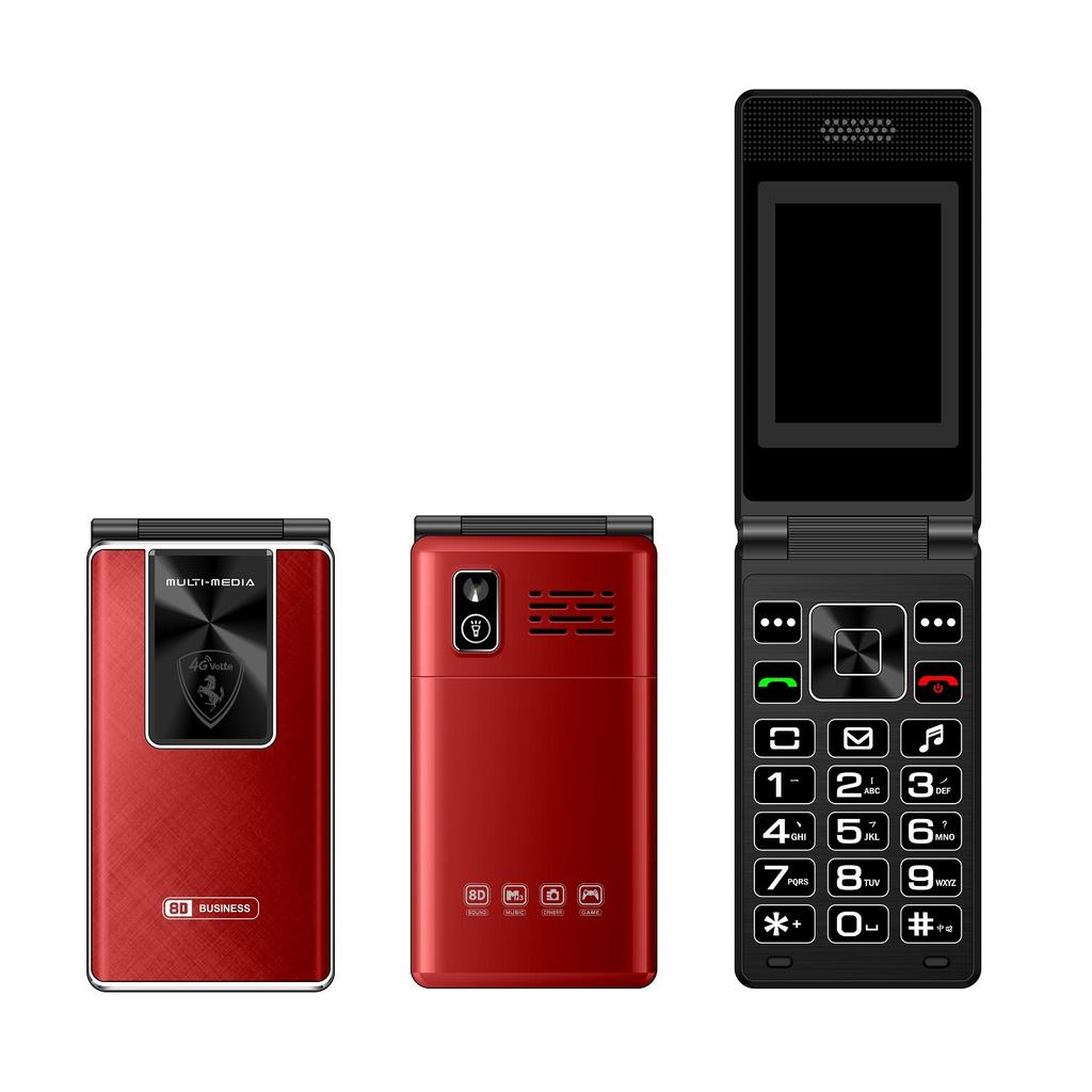 Klassisk Flip Business Seniormaskin Seniormaskin Ekstramaskin Knapp Seniormobiltelefon Sammenleggbar Holdbar Stor Knapp