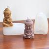 Food Grade 3D Buddha Statue Silicone Mold - For DIY Candle, Plaster Clay & Soap Making Chinese-Style DIY Craft Mold
