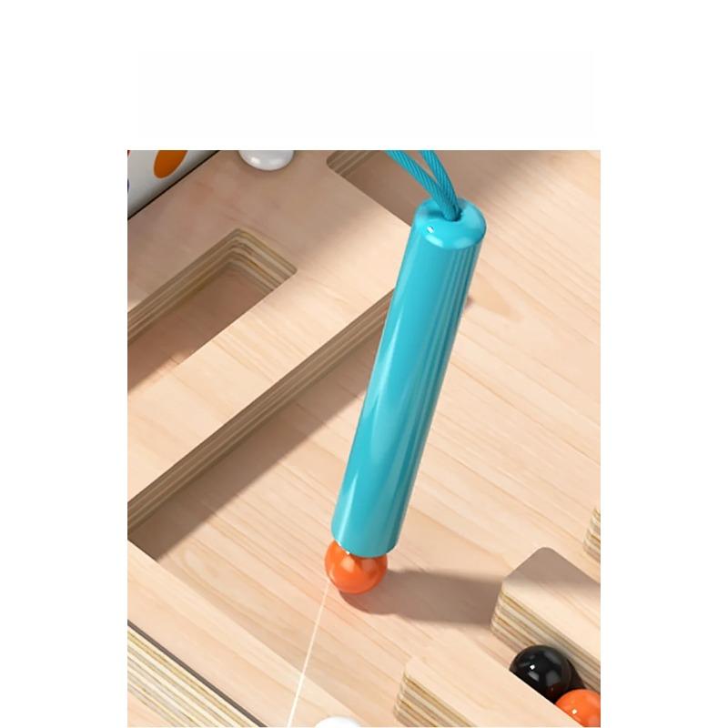 Wooden Battle Magnetic Shape Matching Maze Board Montessori Geometry Color Cognition Education Toy Color Matching EarlyEducation