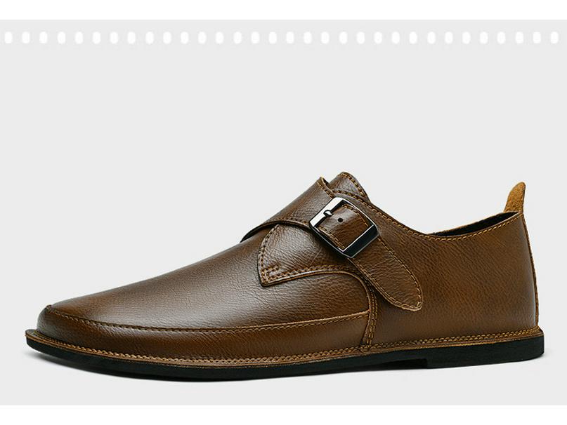 Herren Vielseitige Echtleder Freizeitschuhe, Größen 45-47, mit Weichsohlen für täglichen Komfort.