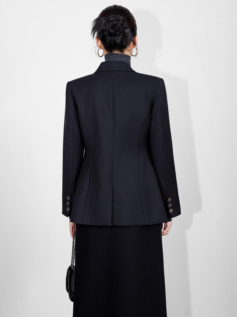 Nanyou Women's Professional Waist-Cinched Suit Jacket for Business and Commute - Autumn/Winter Collection