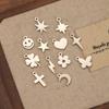 1pc Mini Star Moon Charms For Making Necklace Bracelet Pendants Findings Stainless Steel Flower Love Charm DIY Handmade Jewelry