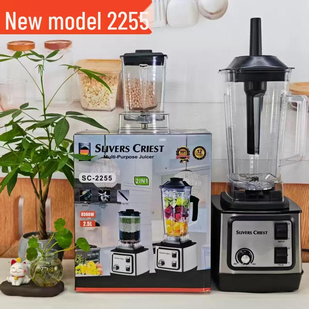 4L 8-in-1 Commercial Stainless Steel Juicer and High-Power Blender with Pulp Separator