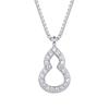 New hollow gourd necklace women's light luxury high-end sense inlaid synthetic zircon pendant fashionable and simple student jewelry wholesale