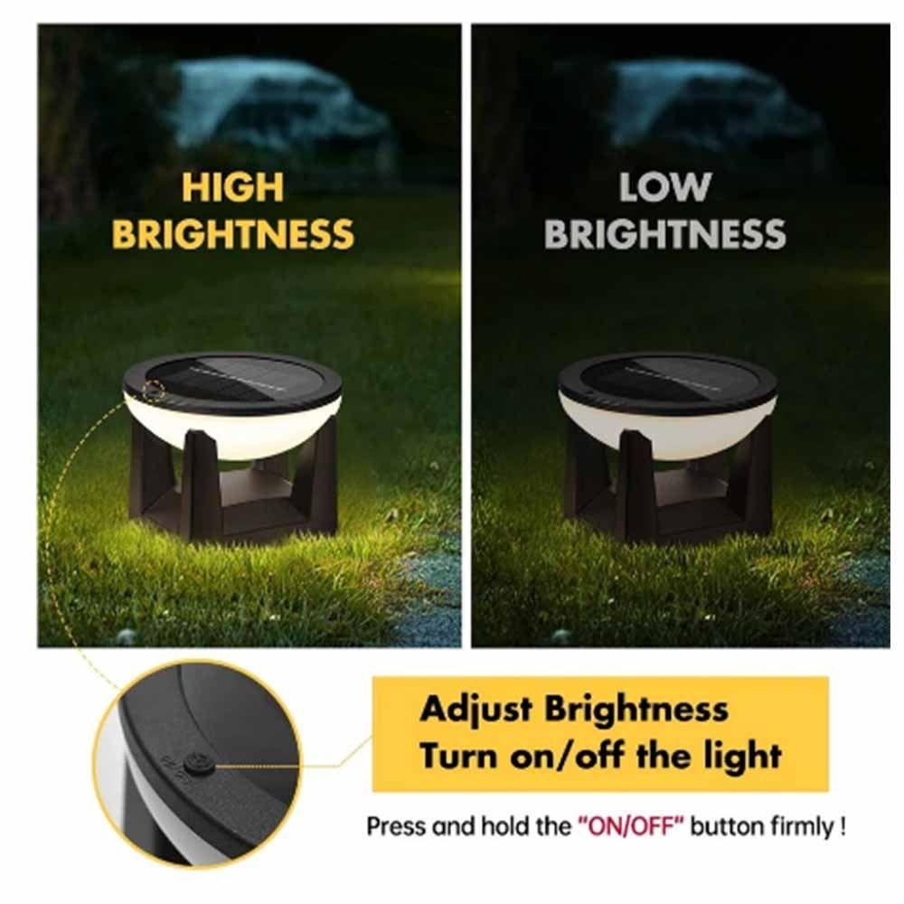 3 Color Outdoor Solar Post Light Waterproof Outdoor Column Lamp  Backyard Lighting