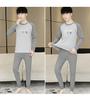 Men's Cotton Antibacterial Thermal Underwear Set for Youth - Autumn/Winter