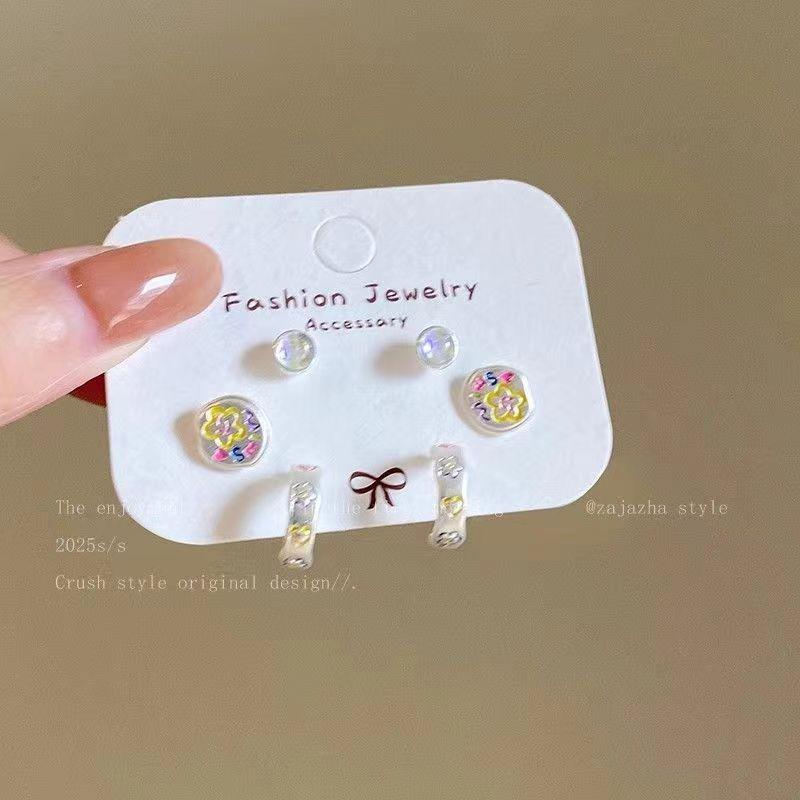 Pink Butterfly Tassel Pearl Stud Earrings Set for Women - High-End Luxury Jewelry