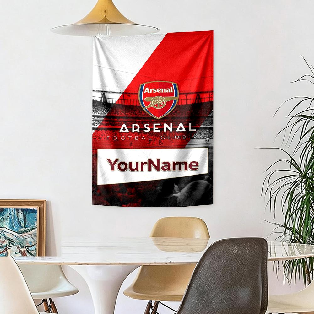 Arsenal Custom Your Name Wall Decor Tapestry Art For Pet Memorial Birthdaywedding Party Backdrop Family Gift