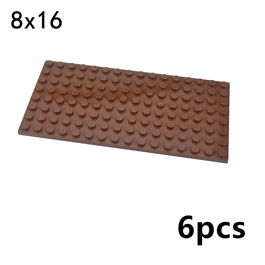 6Pcs MOC 8x16 Dots Thin Building Block Base Plate 92438 High-Tech Educational Bricks Toy
