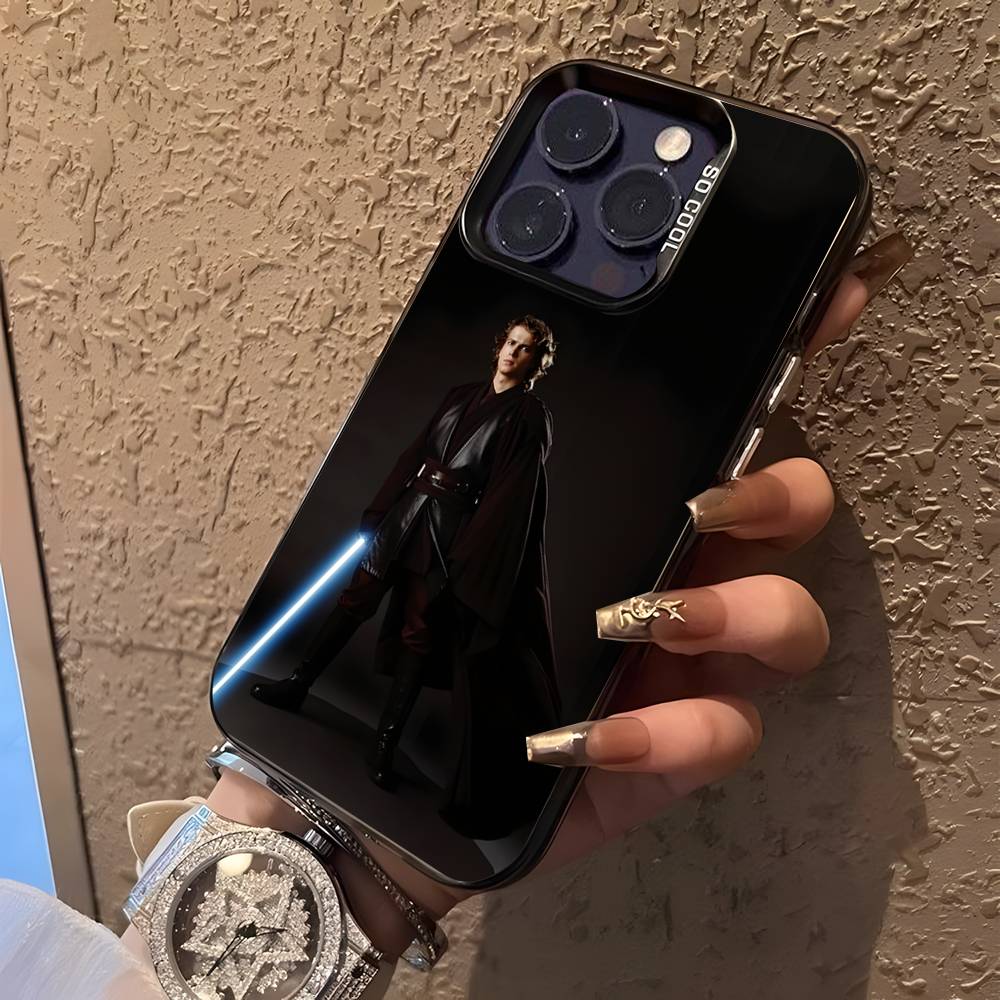 Custodia per Telefono Hayden Christensen A-Anakin Skywalker per iPhone 16,15,14,13,12,11,Pro,XS,Max,Plus Nera Opaca Caramellata Cover Antiurto