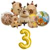 New Capybara Birthday Decoration Capybara Tableware Party Balloons Cups Plate Kit Banner Backdrop Cartoon Deco Supplies Set