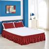 Saia de cama com babados de 4 camadas, saia elástica envolvente para cama, capa de cama sem superfície, saia de cama de hotel para casa, solteiro/completo/queen/king