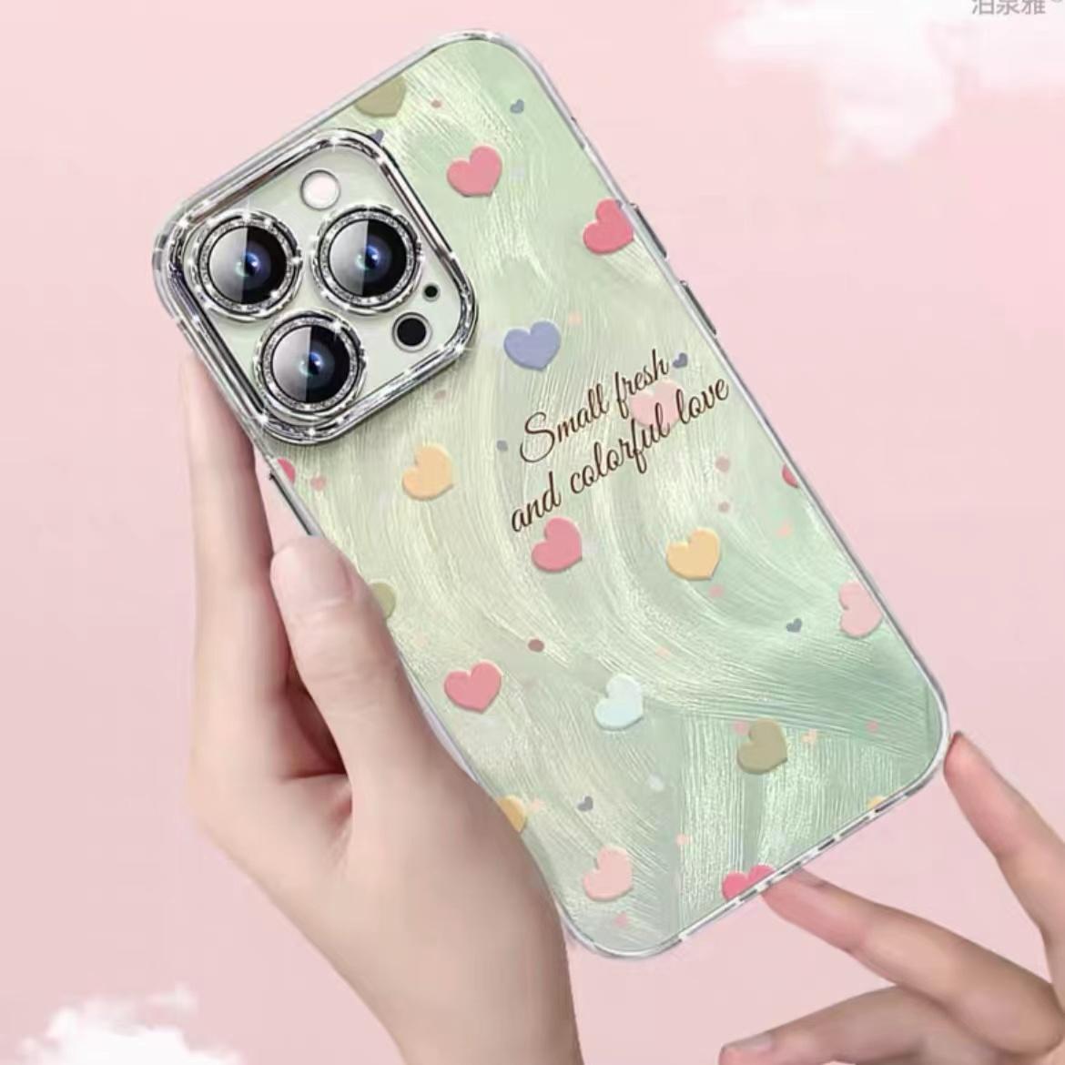 

Чехол Camlet Water Ripple Color Love Heart для iPhone 11 12 13 14 15 Pro Max Simple Partysu для девочек Acrylic&for iphone11(6.1 )