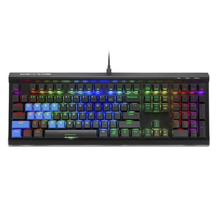 Clavier Gaming - SHARKOON - SKILLER SGK60 - Mécanique - Rétroéclairé RGB - USB